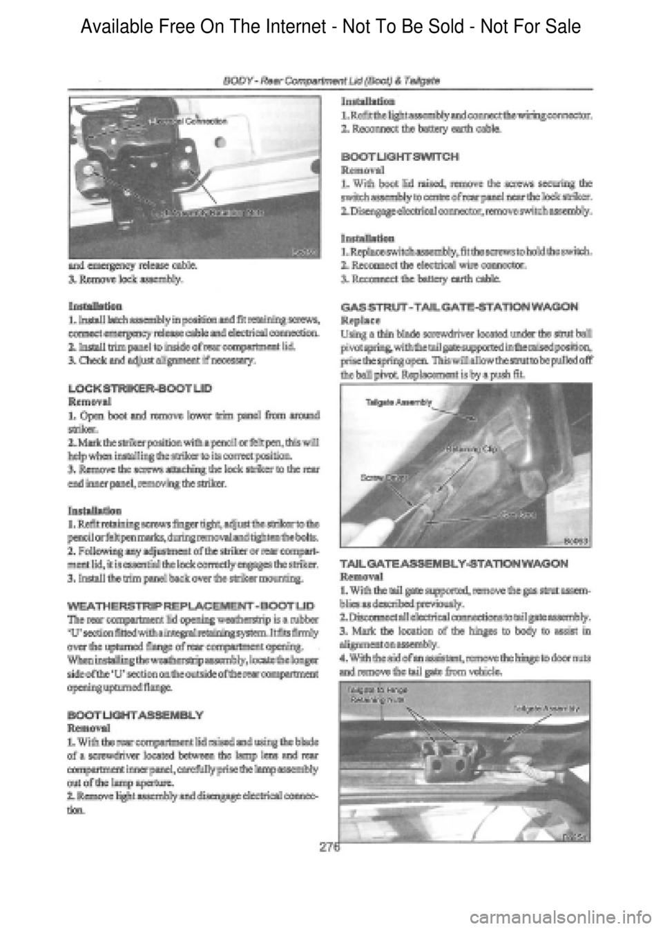FORD FALCON 1998 Workshop Manual Available Free On The Internet - Not To Be Sold - Not For Sale FORD FALCON 1998 Workshop Manual Available Free On The Internet - Not To Be Sold - Not For Sale