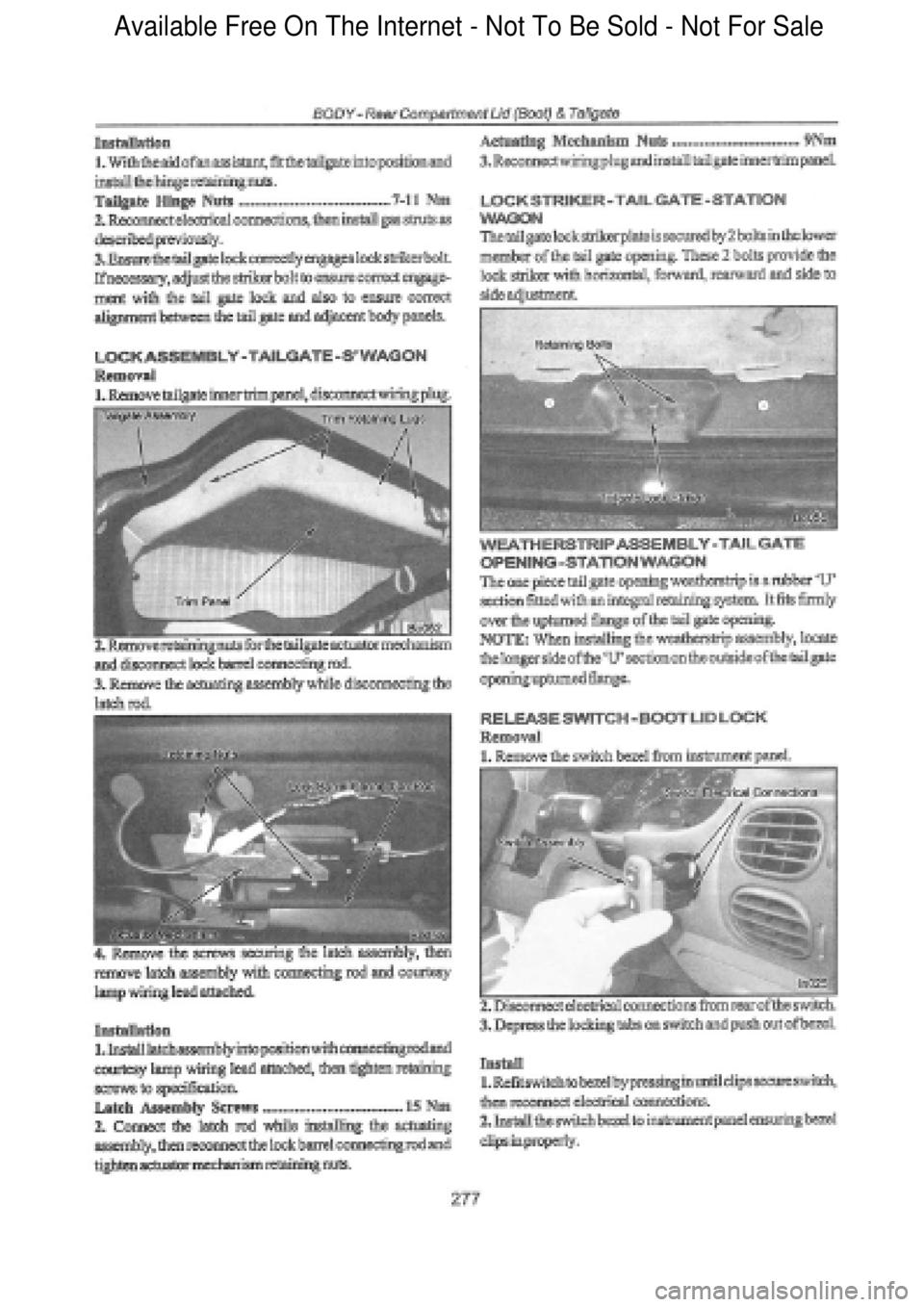 FORD FALCON 1998 Workshop Manual Available Free On The Internet - Not To Be Sold - Not For Sale FORD FALCON 1998 Workshop Manual Available Free On The Internet - Not To Be Sold - Not For Sale