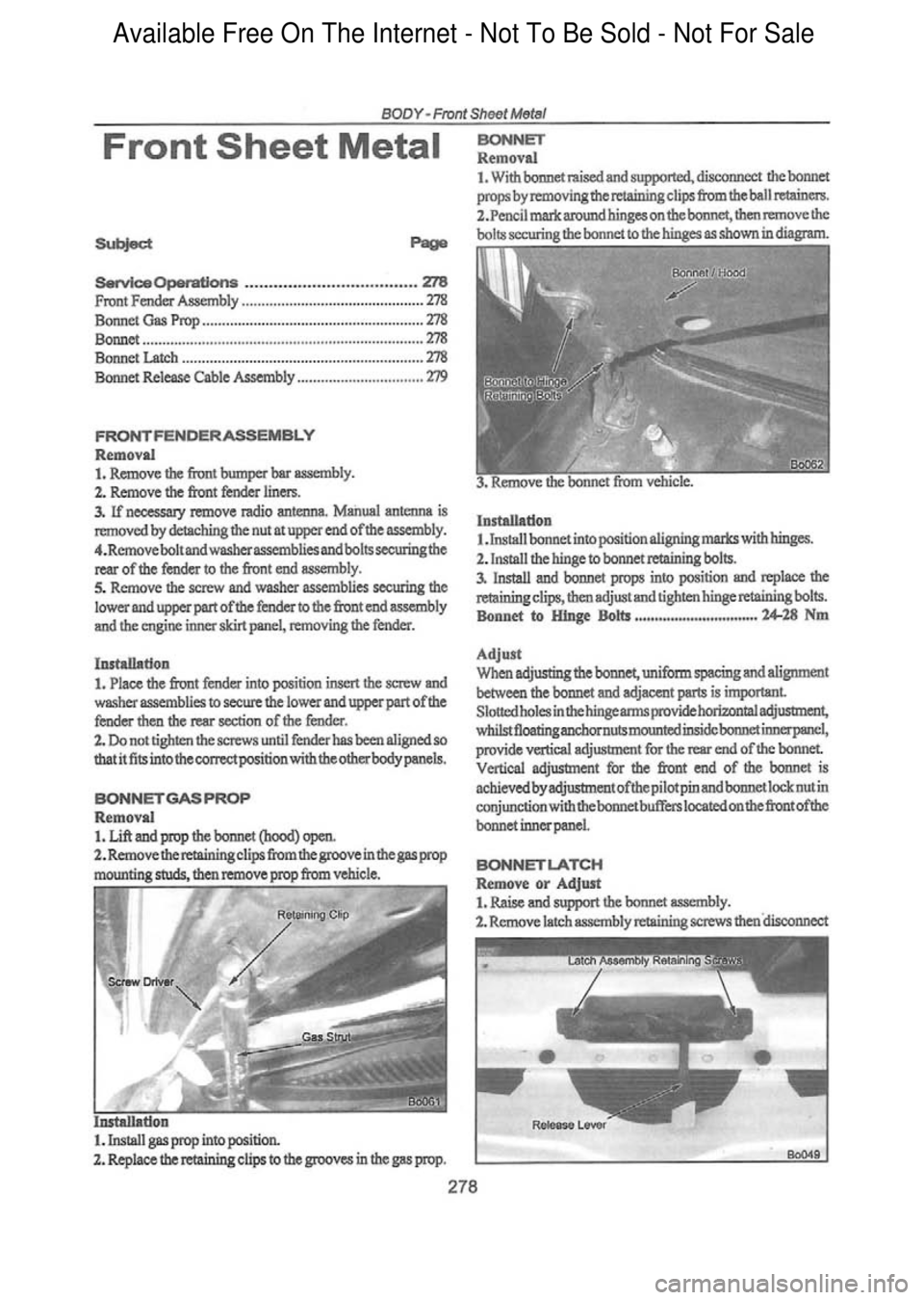 FORD FALCON 1998 Workshop Manual Available Free On The Internet - Not To Be Sold - Not For Sale FORD FALCON 1998 Workshop Manual Available Free On The Internet - Not To Be Sold - Not For Sale