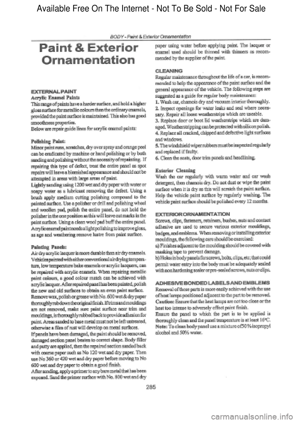 FORD FALCON 1998 Workshop Manual Available Free On The Internet - Not To Be Sold - Not For Sale FORD FALCON 1998 Workshop Manual Available Free On The Internet - Not To Be Sold - Not For Sale