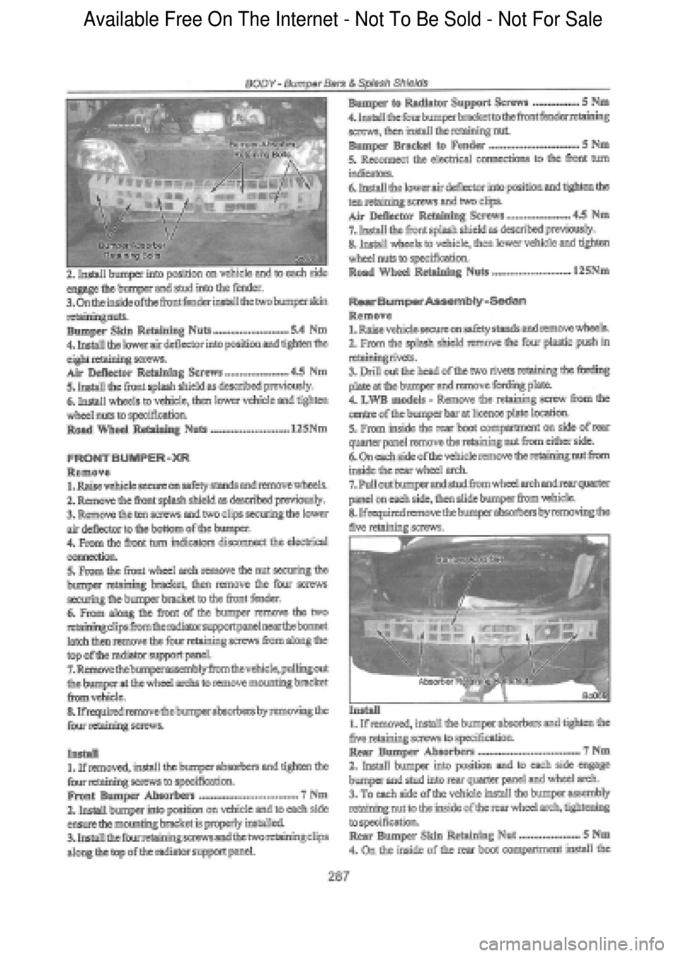 FORD FALCON 1998 Workshop Manual Available Free On The Internet - Not To Be Sold - Not For Sale
Available Free On The Internet - Not To Be Sold - Not For Sale FORD FALCON 1998 Workshop Manual Available Free On The Internet - Not To Be Sold - Not For Sale
Available Free On The Internet - Not To Be Sold - Not For Sale