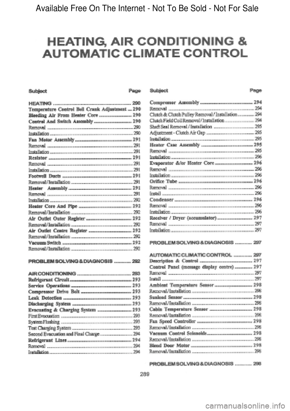 FORD FALCON 1998 Workshop Manual Available Free On The Internet - Not To Be Sold - Not For Sale FORD FALCON 1998 Workshop Manual Available Free On The Internet - Not To Be Sold - Not For Sale