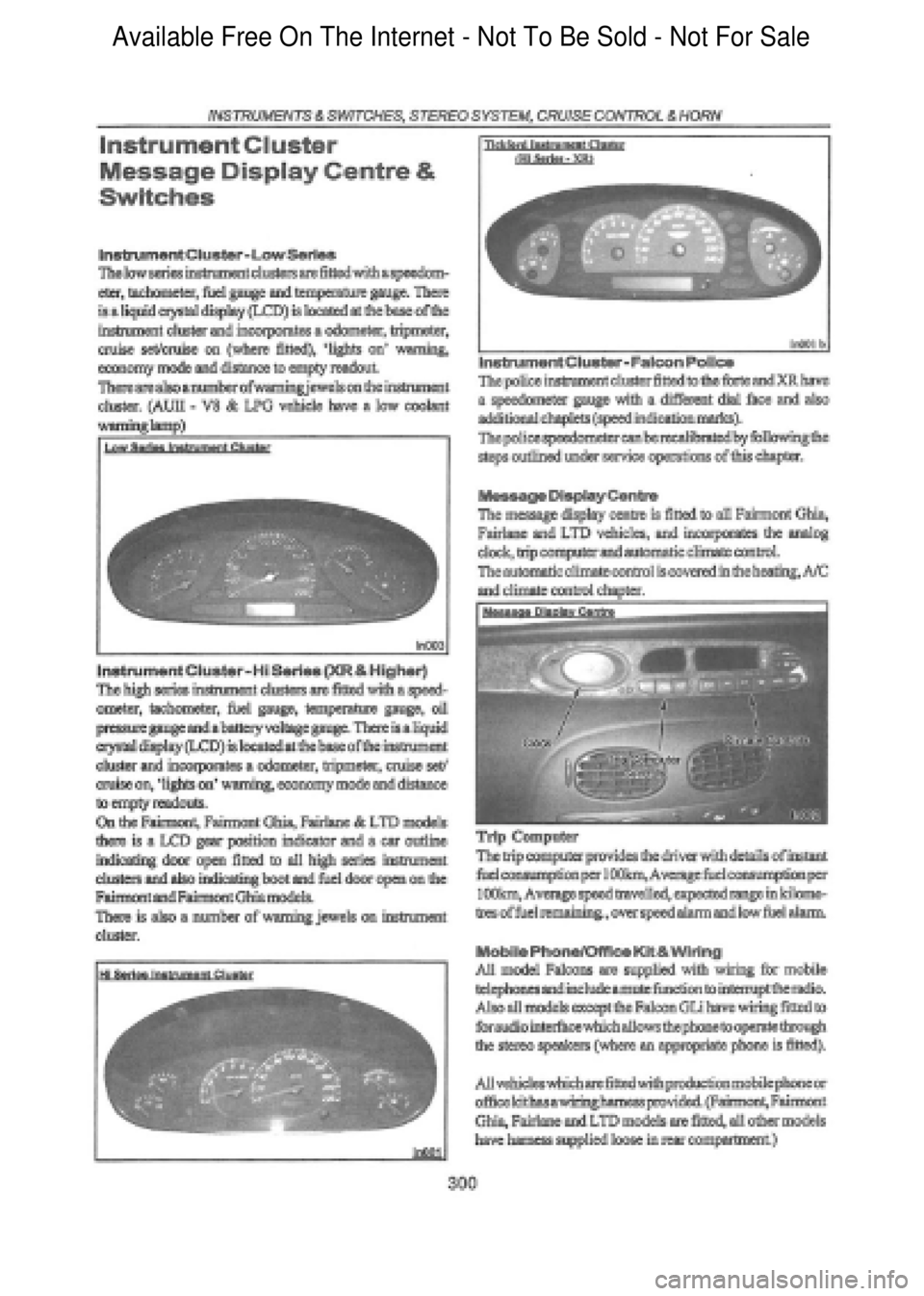 FORD FALCON 1998 Workshop Manual Available Free On The Internet - Not To Be Sold - Not For Sale FORD FALCON 1998 Workshop Manual Available Free On The Internet - Not To Be Sold - Not For Sale
