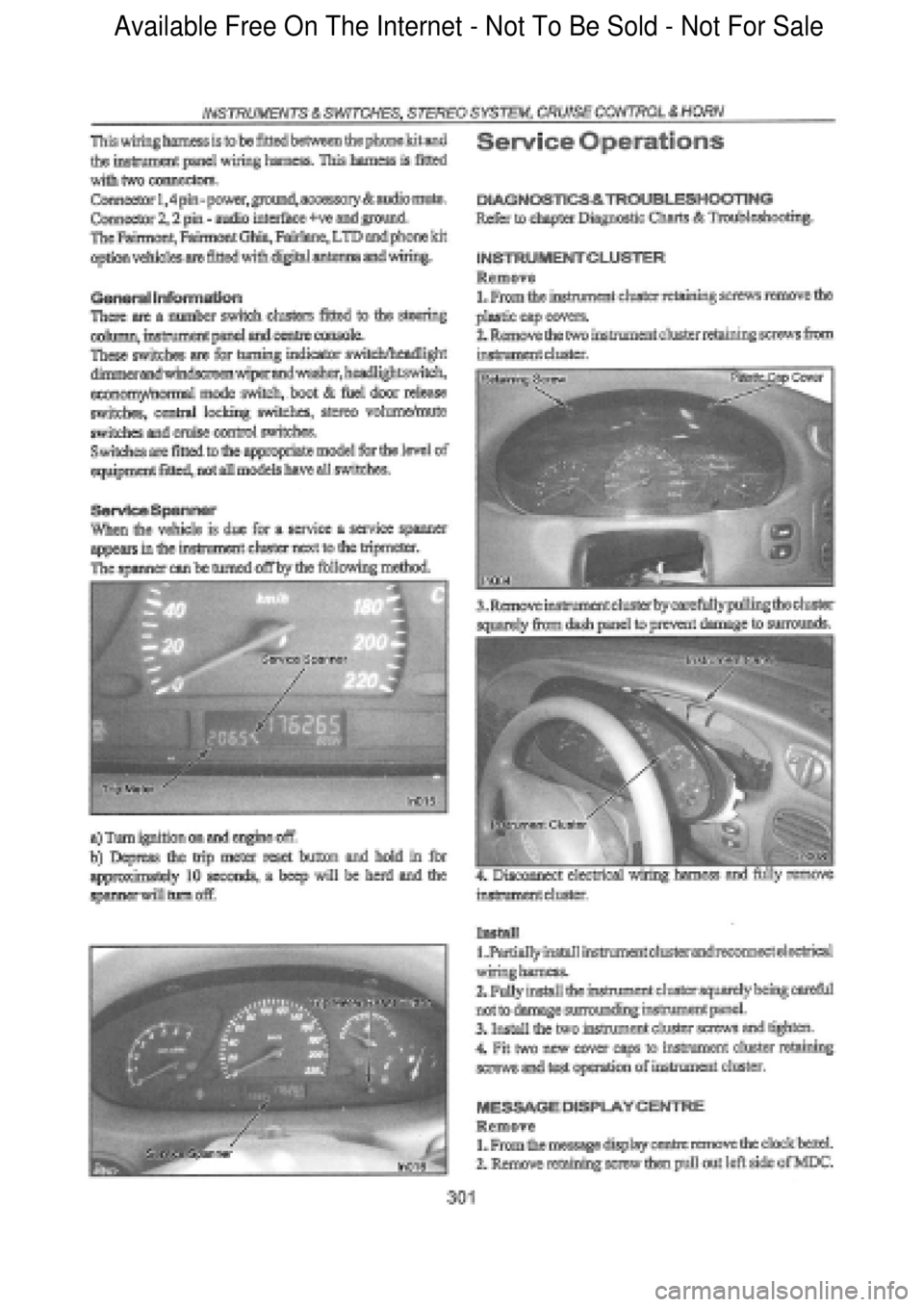 FORD FALCON 1998 Workshop Manual Available Free On The Internet - Not To Be Sold - Not For Sale FORD FALCON 1998 Workshop Manual Available Free On The Internet - Not To Be Sold - Not For Sale