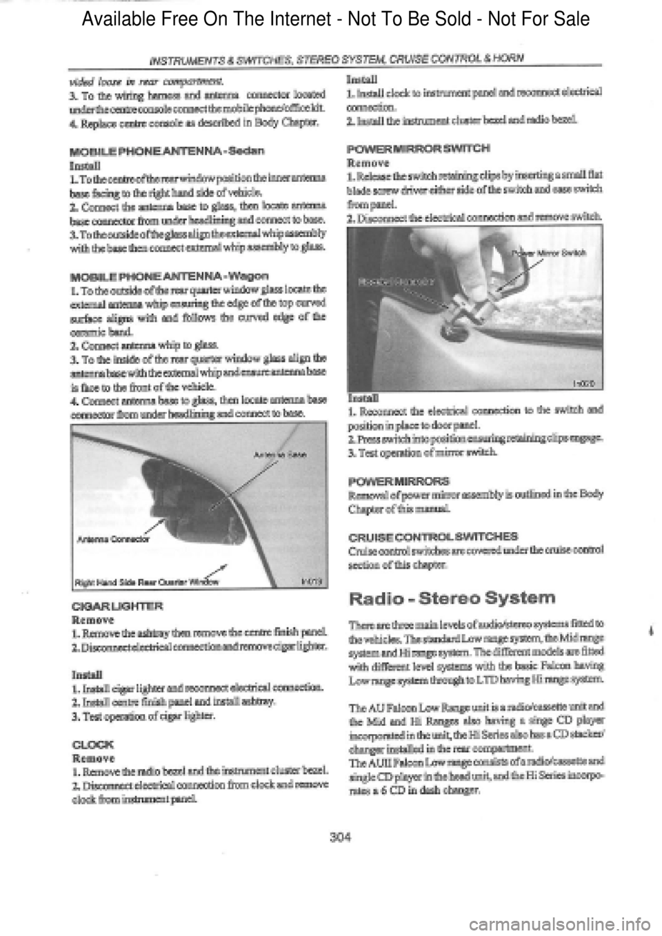 FORD FALCON 1998 Workshop Manual Available Free On The Internet - Not To Be Sold - Not For Sale FORD FALCON 1998 Workshop Manual Available Free On The Internet - Not To Be Sold - Not For Sale