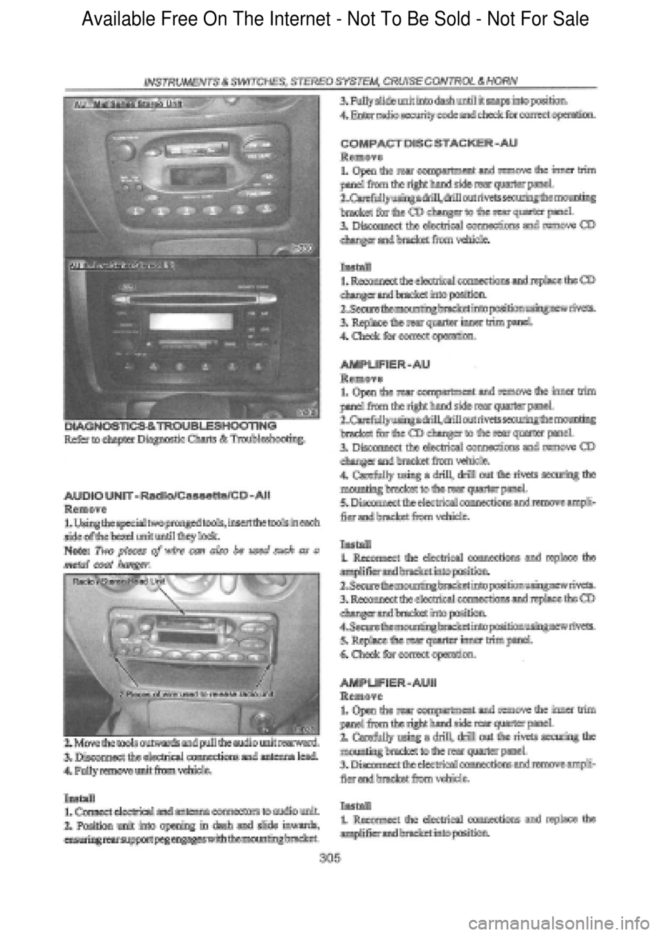 FORD FALCON 1998 Workshop Manual Available Free On The Internet - Not To Be Sold - Not For Sale FORD FALCON 1998 Workshop Manual Available Free On The Internet - Not To Be Sold - Not For Sale