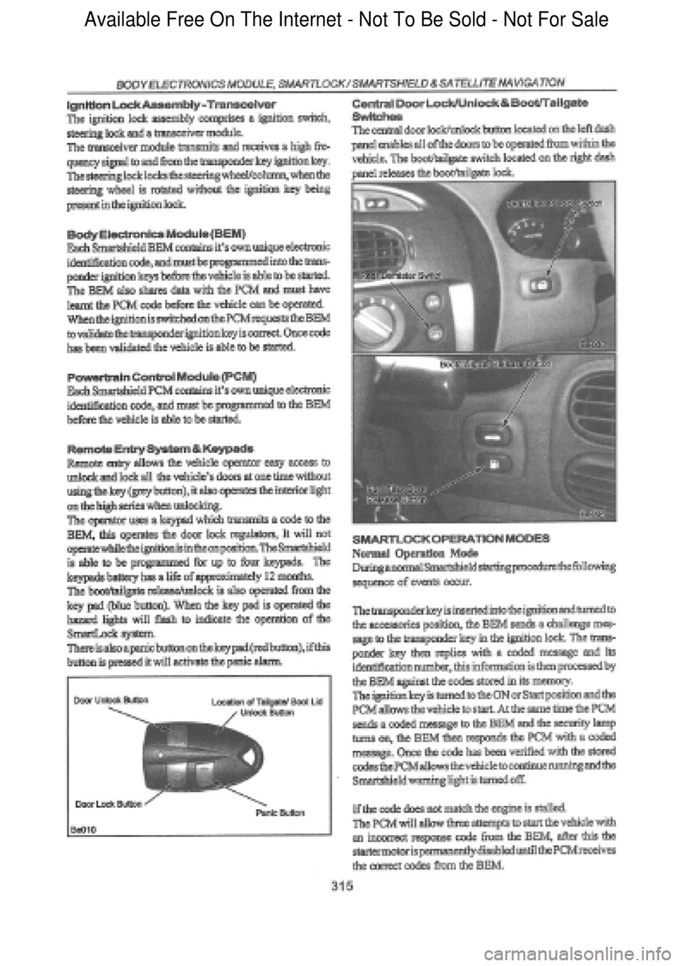FORD FALCON 1998 Workshop Manual Available Free On The Internet - Not To Be Sold - Not For Sale FORD FALCON 1998 Workshop Manual Available Free On The Internet - Not To Be Sold - Not For Sale
