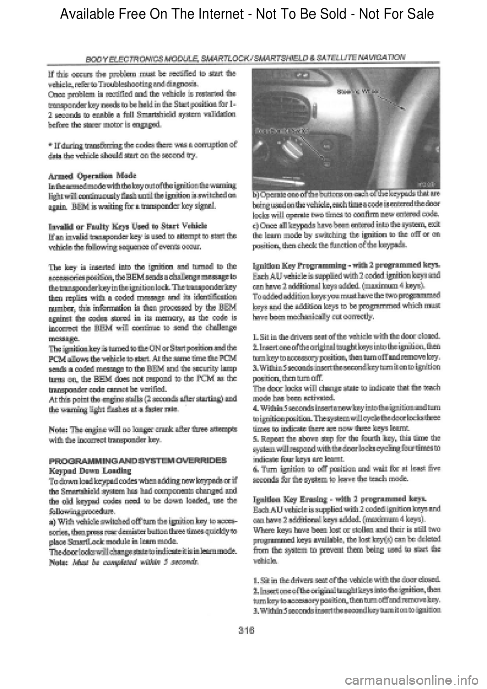 FORD FALCON 1998 Workshop Manual Available Free On The Internet - Not To Be Sold - Not For Sale FORD FALCON 1998 Workshop Manual Available Free On The Internet - Not To Be Sold - Not For Sale