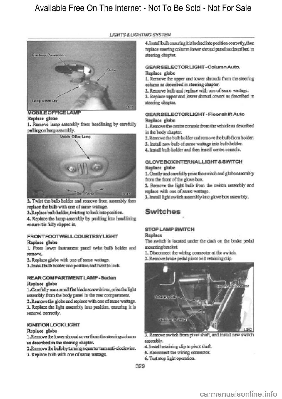 FORD FALCON 1998 Workshop Manual Available Free On The Internet - Not To Be Sold - Not For Sale FORD FALCON 1998 Workshop Manual Available Free On The Internet - Not To Be Sold - Not For Sale
