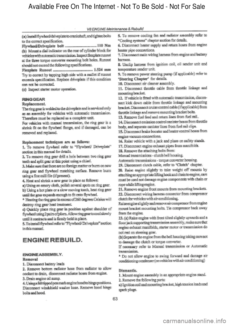 FORD FALCON 1998 Repair Manual Available Free On The Internet - Not To Be Sold - Not For Sale FORD FALCON 1998 Repair Manual Available Free On The Internet - Not To Be Sold - Not For Sale