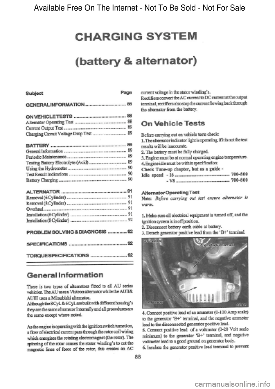 FORD FALCON 1998 Manual Online Available Free On The Internet - Not To Be Sold - Not For Sale FORD FALCON 1998 Manual Online Available Free On The Internet - Not To Be Sold - Not For Sale