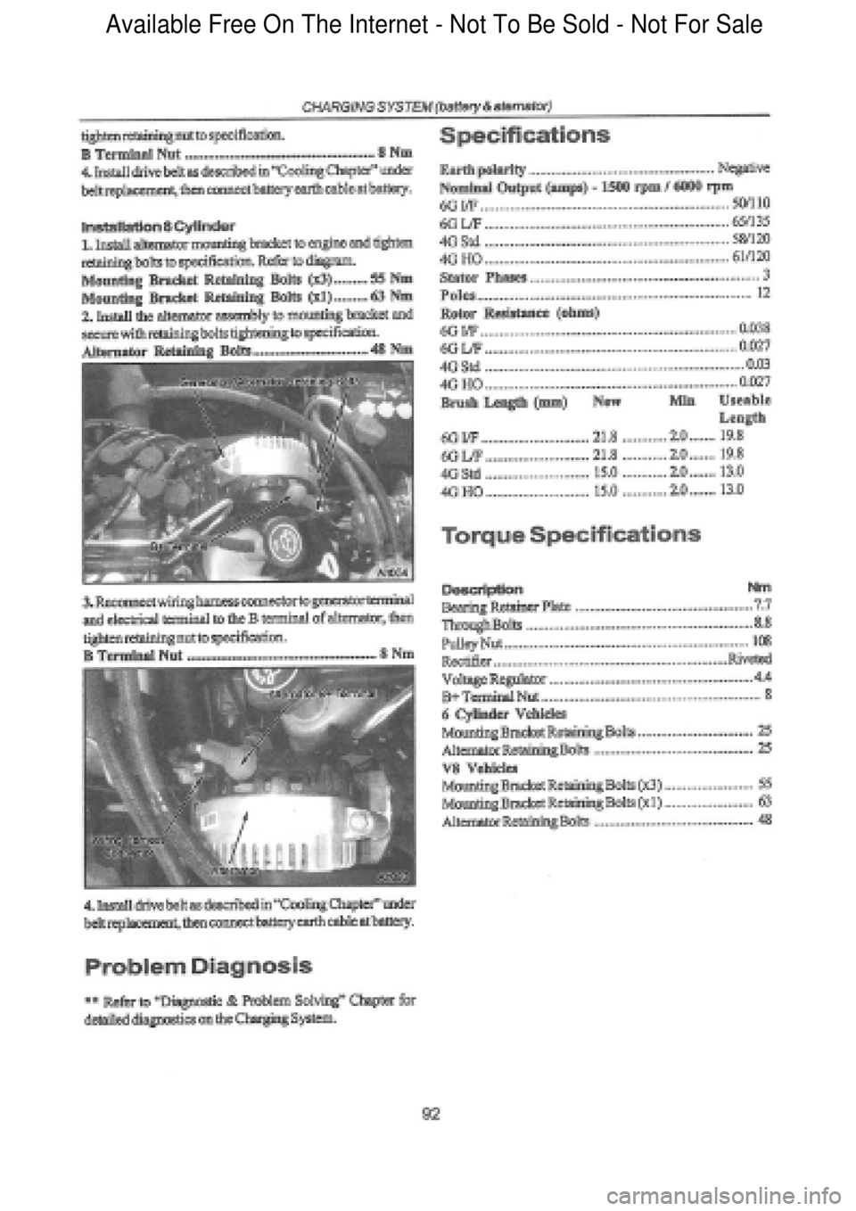 FORD FALCON 1998 Owners Manual Available Free On The Internet - Not To Be Sold - Not For Sale FORD FALCON 1998 Owners Manual Available Free On The Internet - Not To Be Sold - Not For Sale