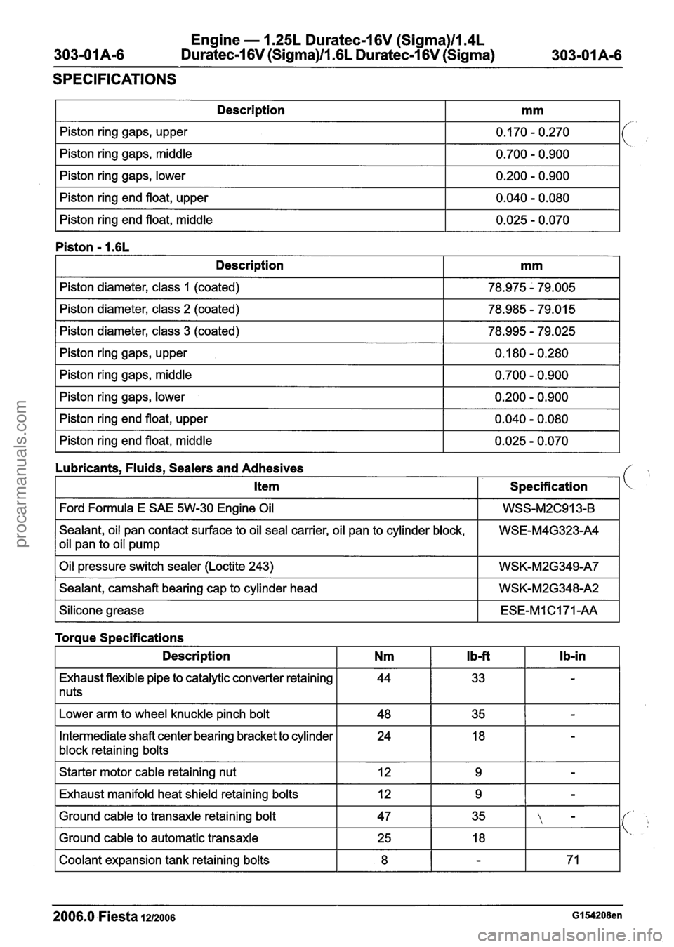 FORD FIESTA 2007 Workshop Manual procarmanuals.com FORD FIESTA 2007 Workshop Manual procarmanuals.com