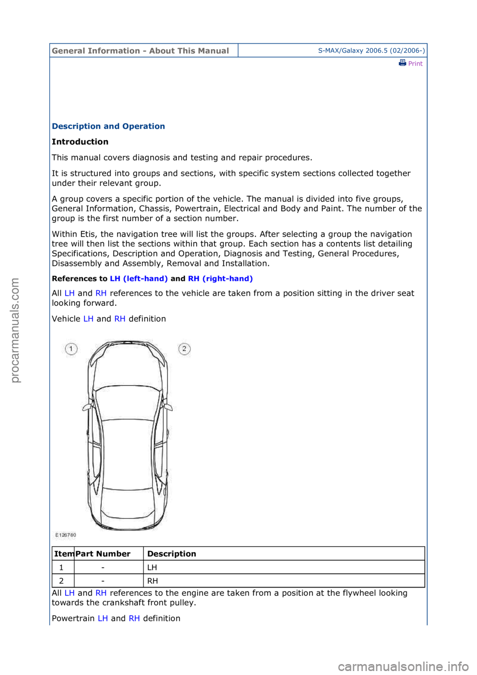 FORD GALAXY 2006  Service Repair Manual General \bnforma\fion - Abou\f This ManualS-MAX/G\bl\bxy\f2006.5\f(02/2006-)\fPrint \f
Descrip\fion and Opera\fion 
\bn\froduc\fion 
Th

is\fm\bnu\bl\fcovers\fdi\bgnosis\f\bnd\ftesting\f\bnd\frep\bir\