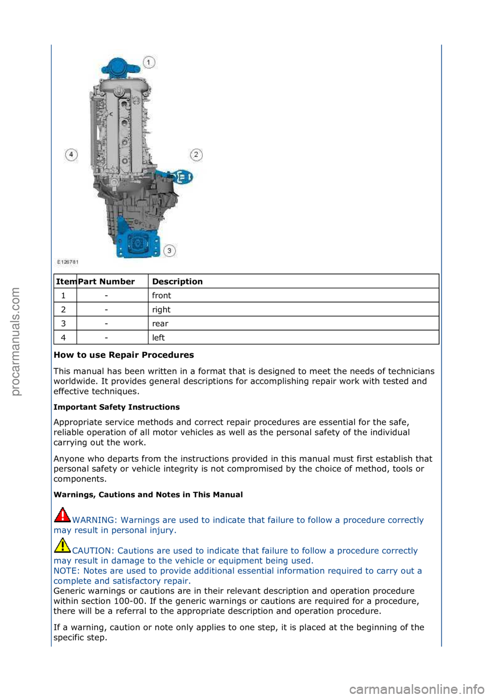 FORD GALAXY 2006  Service Repair Manual \f\fDescrip\fion 
front\f
right\f
re\br\f
left\f
How \fo use Repair Procedures 
Th
 is\fm\bnu\bl\fh\bs\fbeen\fwritten\fin\f\b\fform\bt\fth\bt\fis\fdesigned\fto\fmeet\fthe\fneeds\fof\ftechnici\bns\f
wo