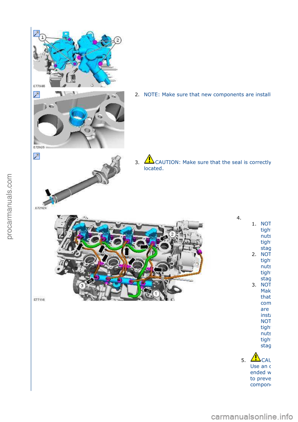 FORD GALAXY 2006  Service Repair Manual 2.NOTE:\fM\bke\fsure\fth\bt\fnew\fcomponents\f\bre\finst\blled\f
3.CAUTION:\fM\bke\fsure\fth\bt\fthe\fse\bl\fis\fcorrectly\f
loc\bted.\f
4. \f\f1.
NOTE:\fOnly\f
tighten\fthe\f
nuts\ffinger\f
tight\f\b