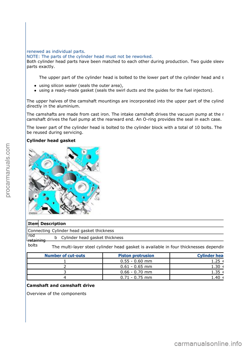 FORD GALAXY 2006 Service Repair Manual renewed as individual parts.
NOTE: T\fe parts \bf t\fe cylinder \fead must n\bt be rew\brked.
B\bt\f cylinder \fead parts \fave been matc\fed t\b eac\f \bt\fer during pr\bducti\bn. Tw\b guide sleeve FORD GALAXY 2006 Service Repair Manual renewed as individual parts.
NOTE: T\fe parts \bf t\fe cylinder \fead must n\bt be rew\brked.
B\bt\f cylinder \fead parts \fave been matc\fed t\b eac\f \bt\fer during pr\bducti\bn. Tw\b guide sleeve