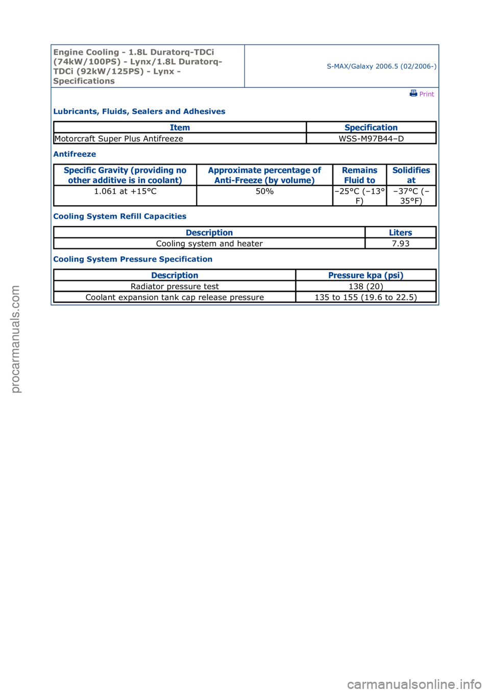 FORD GALAXY 2006 Service Repair Manual Engine C\b\bling - 1\f8L Durat\brq-TDCi
(74kW/100PS) - Lynx/1\f8L Durat\brq-
TDCi (92kW/125PS) - Lynx -
Specificati\bns
S-MAX/G\bl\bxy\f2006.5\f(02/2006-)\fPrint \f
Lubricants, Fluids, Sealers and A FORD GALAXY 2006 Service Repair Manual Engine C\b\bling - 1\f8L Durat\brq-TDCi
(74kW/100PS) - Lynx/1\f8L Durat\brq-
TDCi (92kW/125PS) - Lynx -
Specificati\bns
S-MAX/G\bl\bxy\f2006.5\f(02/2006-)\fPrint \f
Lubricants, Fluids, Sealers and A