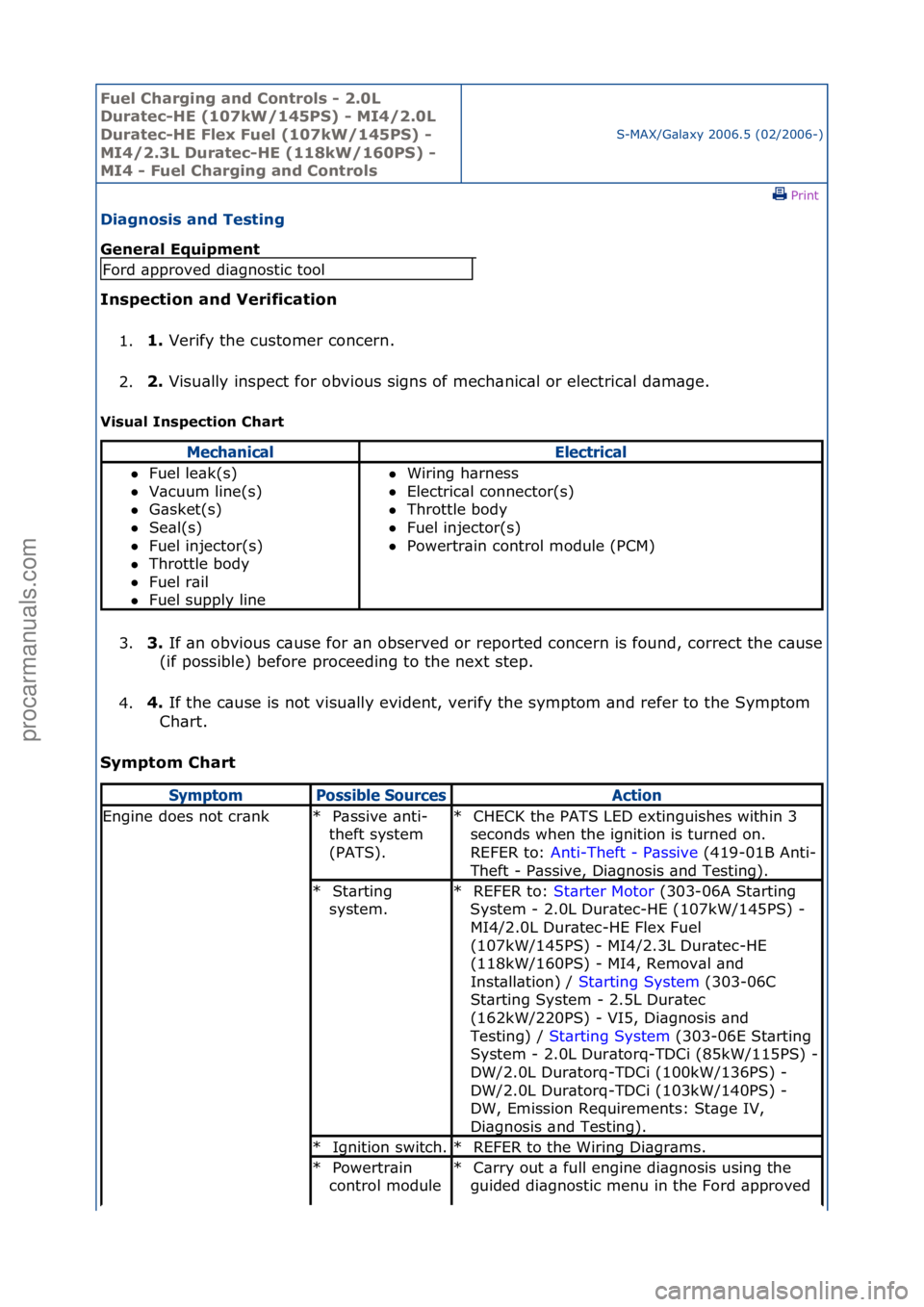 FORD GALAXY 2006 Service Repair Manual Fuel Ch\brgi\fg \b\fd Co\ftrols - 2.0L
Dur\btec-HE (107kW/145PS) - MI4/2.0L
Dur\btec-HE Flex Fuel (107kW/145PS) -
MI4/2.3L Dur\btec-HE (118kW/160PS) -
MI4 - Fuel Ch\brgi\fg \b\fd Co\ftrols
S-MAX/G FORD GALAXY 2006 Service Repair Manual Fuel Ch\brgi\fg \b\fd Co\ftrols - 2.0L
Dur\btec-HE (107kW/145PS) - MI4/2.0L
Dur\btec-HE Flex Fuel (107kW/145PS) -
MI4/2.3L Dur\btec-HE (118kW/160PS) -
MI4 - Fuel Ch\brgi\fg \b\fd Co\ftrols
S-MAX/G