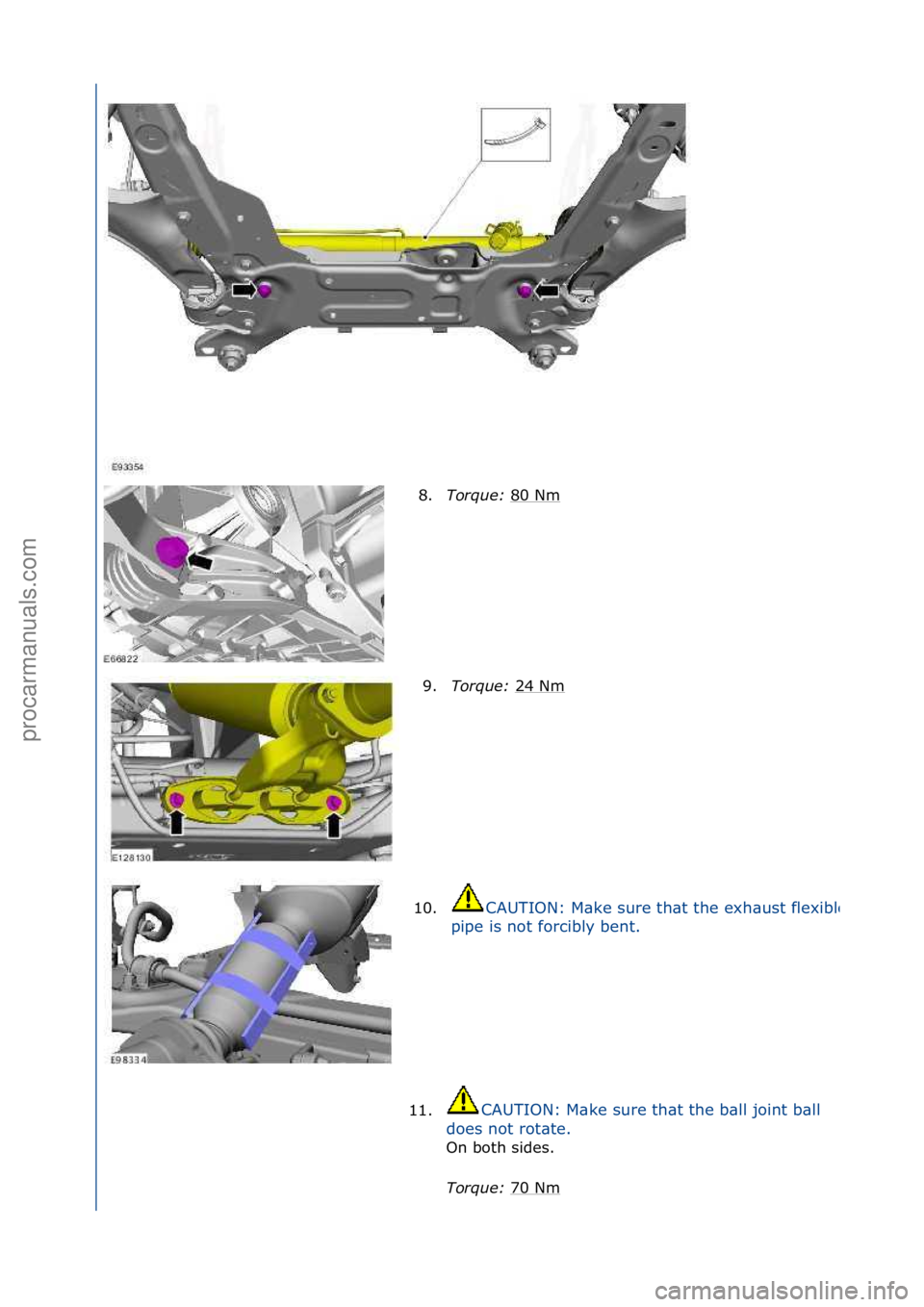 FORD GALAXY 2006  Service Repair Manual 8.Torque:  80\fNm\f
9. Torque:  24\fNm
\f
10.
CAUTION:\fM\bke\fsure\fth\bt\fthe\fexh\bust\fflexible\f
pipe\fis\fnot\fforcibly\fbent.\f
11. CAUTION:\fM\bke\fsure\fth\bt\fthe\fb\bll\fjoint\fb\bll\f
do
e