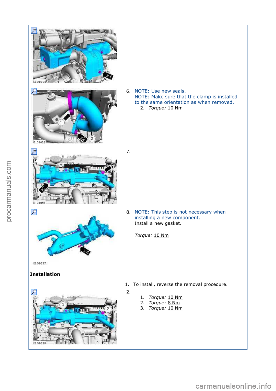 FORD GALAXY 2006  Service Repair Manual In\btallation 6.
NOTE:\fUse\fnew\fse\bls.\f
N
O

TE:\fM\bke\fsure\fth\bt\fthe\fcl\bmp\fis\finst\blled\f
to\fthe\fs\bme\forient\btion\f\bs\fwhen\fremoved.\f 2. Torque:  1
 0\fNm\f
7. \f
8. NOTE:\fThis\