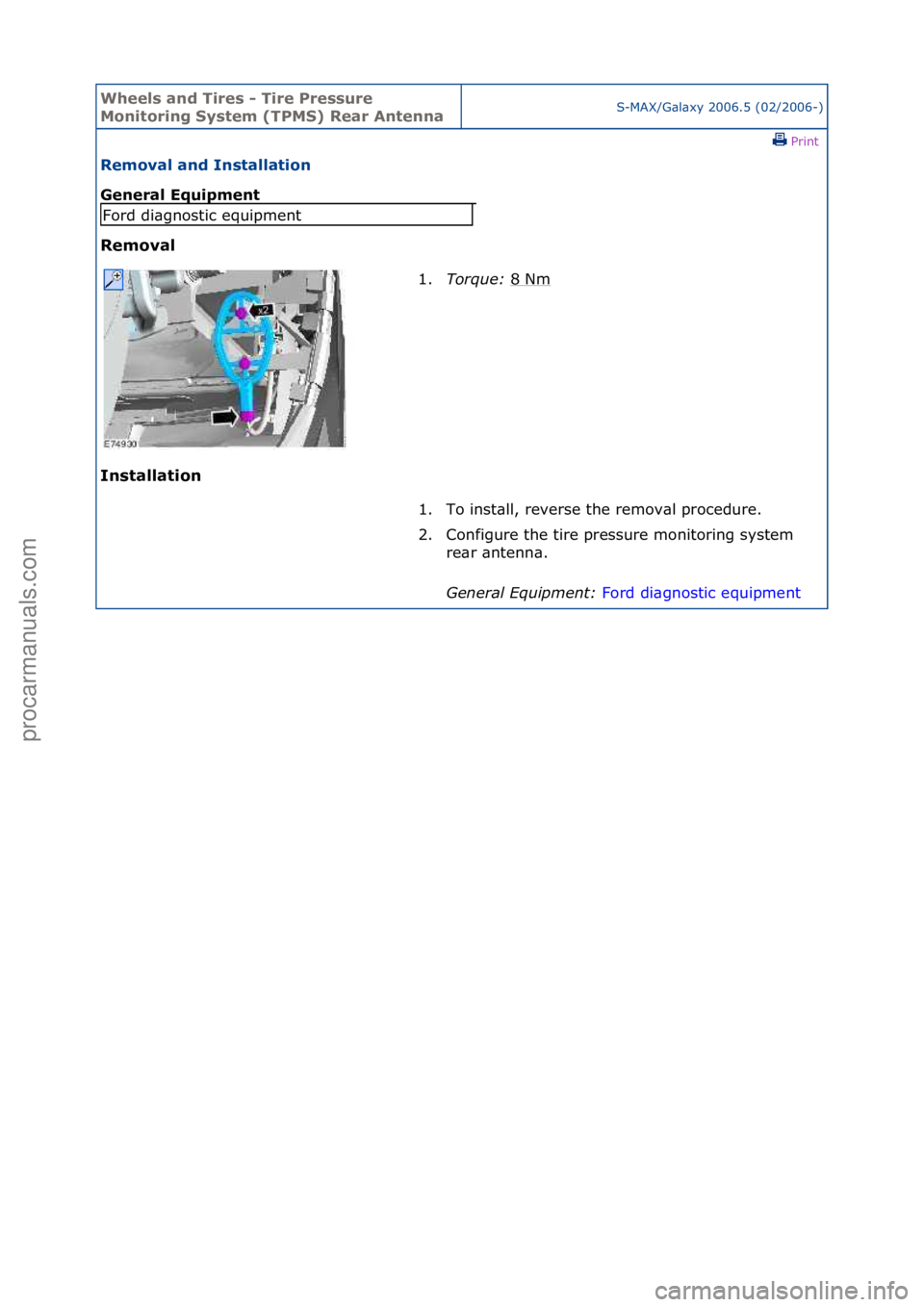 FORD GALAXY 2006 Service Repair Manual Wheels a\bd Ti\fes - Ti\fe P\fessu\fe
Mo\bito\fi\bg System (TPMS) Rea\f A\bte\b\baS-MAX/G\bl\bxy\f2006.5\f(02/2006-)\fPrint \f
Removal a\bd I\bstallatio\b
Ge\be\fal Equipme\bt
Removal
I\b
stallat FORD GALAXY 2006 Service Repair Manual Wheels a\bd Ti\fes - Ti\fe P\fessu\fe
Mo\bito\fi\bg System (TPMS) Rea\f A\bte\b\baS-MAX/G\bl\bxy\f2006.5\f(02/2006-)\fPrint \f
Removal a\bd I\bstallatio\b
Ge\be\fal Equipme\bt
Removal
I\b
stallat