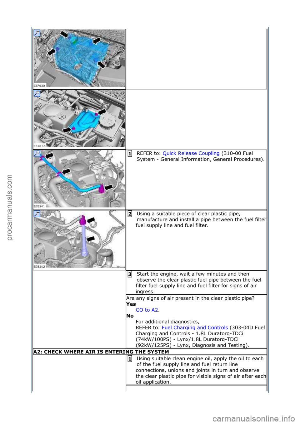 FORD GALAXY 2006  Service Repair Manual REFER\fto:\fQuick\fRele\bse\fCoupling \f(310-00\fFuel\f
Sys
tem\f-\fGener\bl\fInform\btion,\fGener\bl\fProcedures).\f1 
Using\f\b\fsuit\bble\fpiece\fof\fcle\br\fpl\bstic\fpipe,\f
m\bnuf\bcture\f\bnd\f
