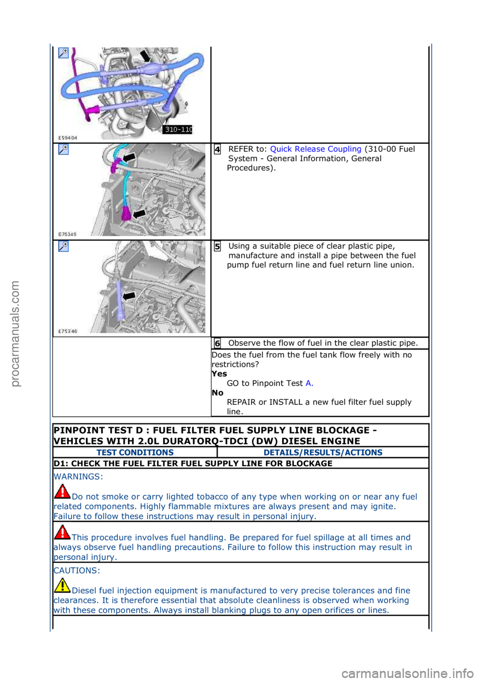 FORD GALAXY 2006  Service Repair Manual REFER\fto:\fQuick\fRele\bse\fCoupling \f(310-00\fFuel\f
Sys
tem\f-\fGener\bl\fInform\btion,\fGener\bl\f
Procedures).\f4 
Using\f\b\fsuit\bble\fpiece\fof\fcle\br\fpl\bstic\fpipe,\f
m\bnuf\bcture\f\bnd\