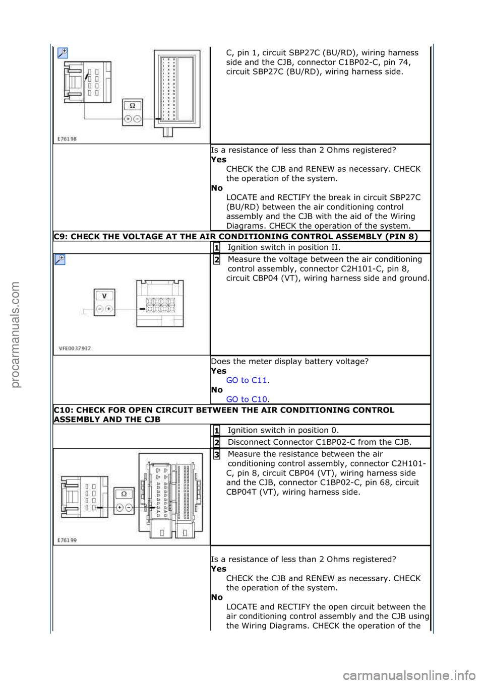FORD GALAXY 2006  Service Repair Manual C,\fpin\f1,\fcircuit\fSBP27C\f(BU/RD),\fwiring\fh\brness\f
side\f\bnd\fthe\fCJB,\fconnector\fC1BP02-C,\fpin\f74,\f
circuit\fSBP27C\f(BU/RD),\fwiring\fh\brness\fside.\f
Is\f\b\fresist\bnce\fof\fless\ft