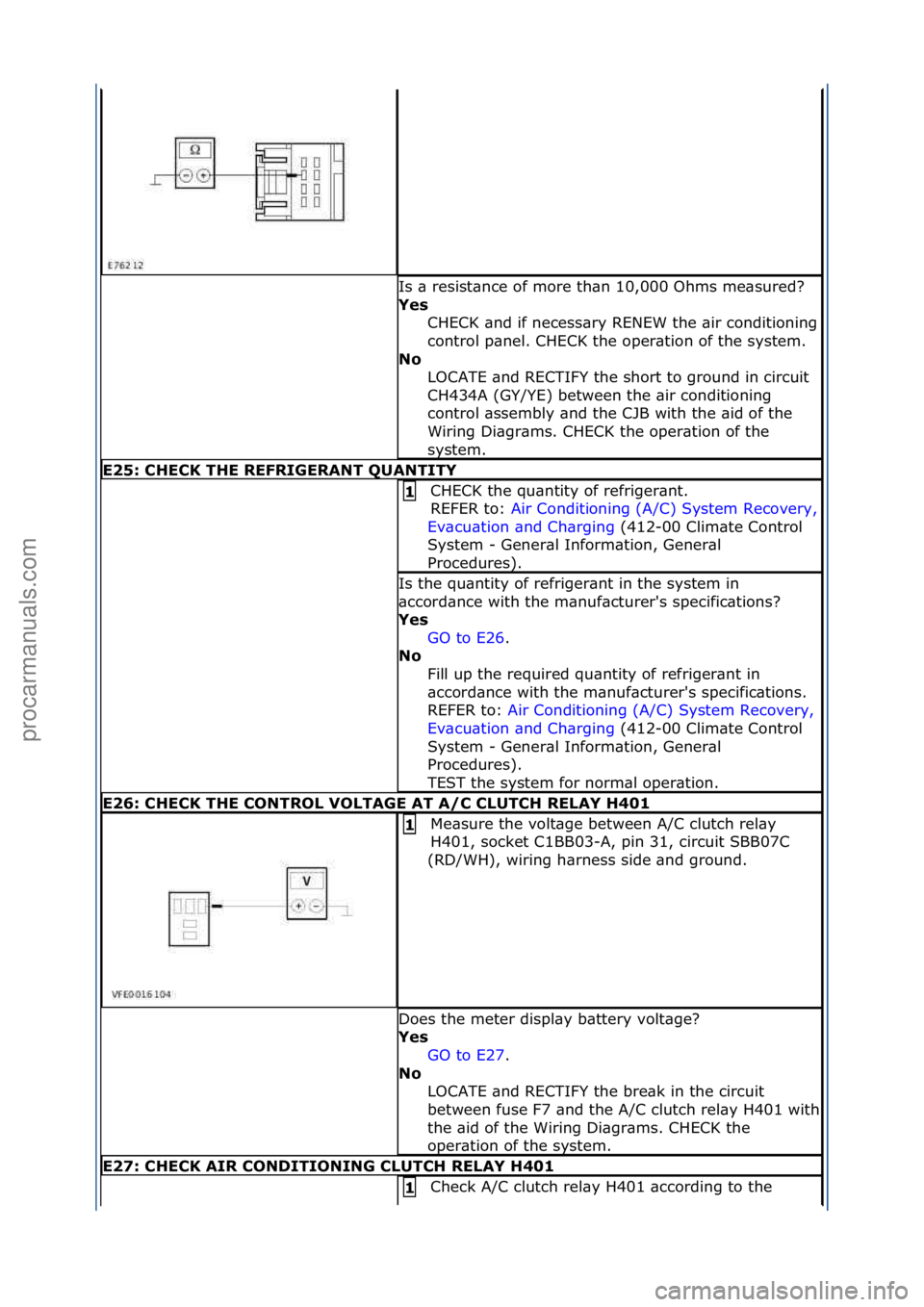 FORD GALAXY 2006  Service Repair Manual Is\f\b\fresist\bnce\fof\fmore\fth\bn\f10,000\fOhms\fme\bsured?\f
Yes\b
CHECK\f\bnd\fif\fnecess\bry\fRENEW\fthe\f\bir\fconditioning\f
control\fp\bnel.\fCHECK\fthe\foper\btion\fof\fthe\fsystem.\f
No\b L