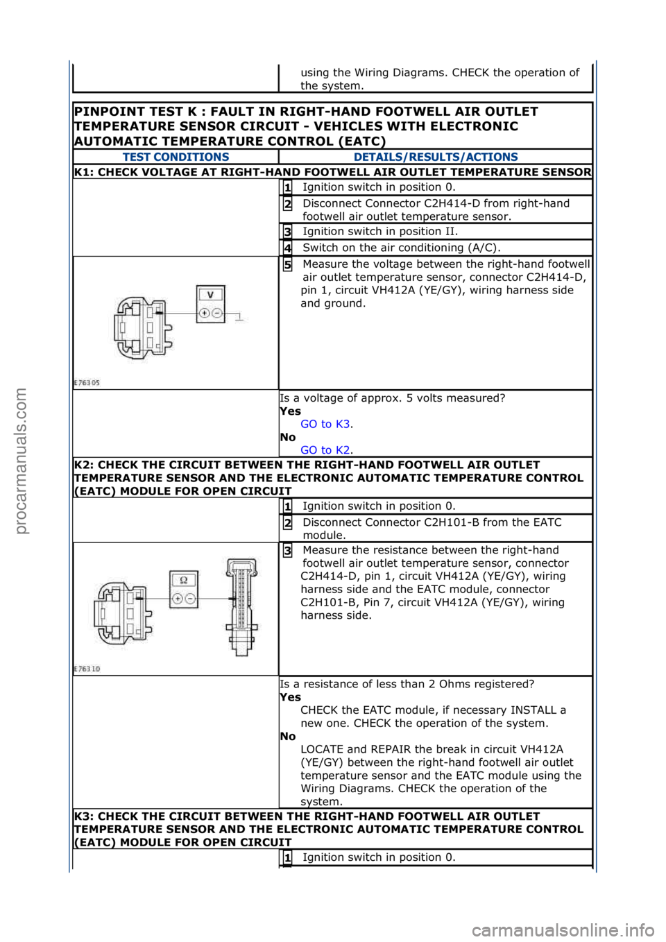 FORD GALAXY 2006  Service Repair Manual using\fthe\fWiring\fDi\bgr\bms.\fCHECK\fthe\foper\btion\fof\f
the\fsystem.\f
PINPOINT\bTE\fT\bK\b:\bFAULT\bIN\bRIGHT-HAND\bFOOTWELL\bAIR\bOUTLET\b
TEMPERATURE\b\fEN\fOR\bCIRCUIT\b-\bVEHICLE\f\bWITH\bE