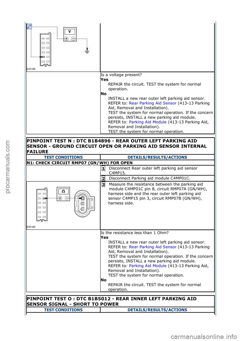 FORD GALAXY 2006  Service Repair Manual Is\f\b\fvolt\bge\fpresent?\f
Yes\bREPAIR\fthe\fcircuit.\fTEST\fthe\fsystem\ffor\fnorm\bl\f
oper\btion.\f
No\b INSTALL\f\b\fnew\fre\br\fouter\fleft\fp\brking\f\bid\fsensor.\f\f
REFER\fto:\f Re\br\fP\br