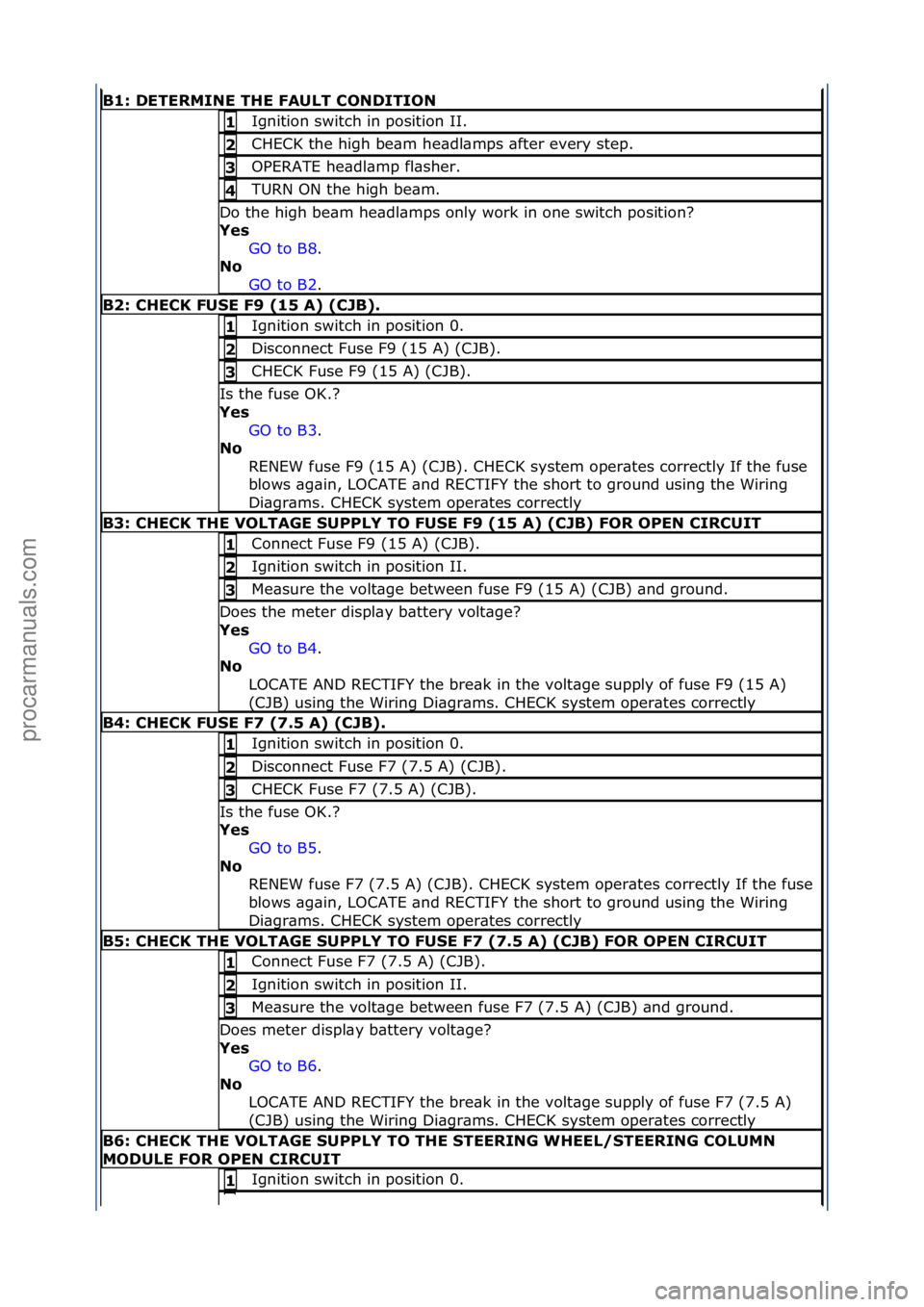 FORD GALAXY 2006 Service Repair Manual B1:\bDETERMINE\bTHE\bFAULT\bCONDITION
Ignition\fswitch\fin\fposition\fII.\f1\b
CHECK\fthe\fhigh\fbe\bm\fhe\bdl\bmps\f\bfter\fevery\fstep.\f2\b
OPERATE\fhe\bdl\bmp\ffl\bsher.\f3\b
TURN\fON\fthe\fhigh\f FORD GALAXY 2006 Service Repair Manual B1:\bDETERMINE\bTHE\bFAULT\bCONDITION
Ignition\fswitch\fin\fposition\fII.\f1\b
CHECK\fthe\fhigh\fbe\bm\fhe\bdl\bmps\f\bfter\fevery\fstep.\f2\b
OPERATE\fhe\bdl\bmp\ffl\bsher.\f3\b
TURN\fON\fthe\fhigh\f