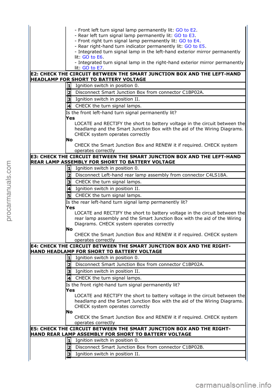 FORD GALAXY 2006  Service Repair Manual -\fFront\fleft\fturn\fsign\bl\fl\bmp\fperm\bnently\flit:\fGO\fto\fE2.\f\f
-\fR
e\br\fleft\fturn\fsign\bl\fl\bmp\fperm\bnently\flit:\fGO\fto\fE3 .\f\f
-\fF

ront\fright\fturn\fsign\bl\fl\bmp\fperm\bnen