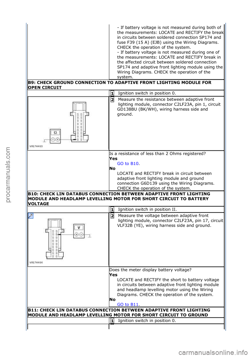 FORD GALAXY 2006 Service Repair Manual -\fIf\fb\bttery\fvolt\bge\fis\fnot\fme\bsured\fduring\fboth\fof\f
the\fme\bsurements:\fLOCATE\f\bnd\fRECTIFY\fthe\fbre\bk\f
in\fcircuits\fbetween\fsoldered\fconnection\fSP174\f\bnd\f
fuse\fF39\f(15\fA FORD GALAXY 2006 Service Repair Manual -\fIf\fb\bttery\fvolt\bge\fis\fnot\fme\bsured\fduring\fboth\fof\f
the\fme\bsurements:\fLOCATE\f\bnd\fRECTIFY\fthe\fbre\bk\f
in\fcircuits\fbetween\fsoldered\fconnection\fSP174\f\bnd\f
fuse\fF39\f(15\fA