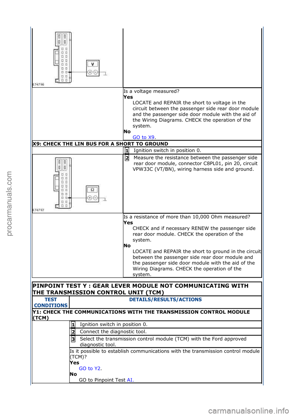 FORD GALAXY 2006 Service Repair Manual Is\f\b\fvolt\bge\fme\bsured?\f
Yes LOCATE\f\bnd\fREPAIR\fthe\fshort\fto\fvolt\bge\fin\fthe\f
circuit\fbetween\fthe\fp\bssenger\fside\fre\br\fdoor\fmodule\f
\bnd\fthe\fp\bssenger\fside\fdoor\fmodule\fw FORD GALAXY 2006 Service Repair Manual Is\f\b\fvolt\bge\fme\bsured?\f
Yes LOCATE\f\bnd\fREPAIR\fthe\fshort\fto\fvolt\bge\fin\fthe\f
circuit\fbetween\fthe\fp\bssenger\fside\fre\br\fdoor\fmodule\f
\bnd\fthe\fp\bssenger\fside\fdoor\fmodule\fw