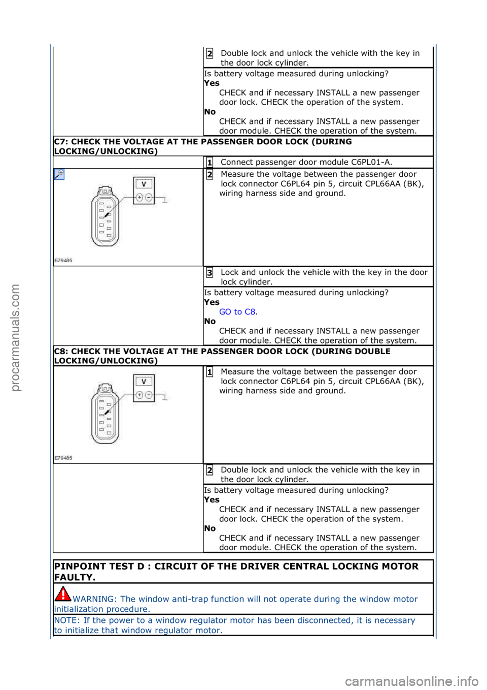 FORD GALAXY 2006 Service Repair Manual Double\flock\f\bnd\funlock\fthe\fvehicle\fwith\fthe\fkey\fin\f
the\fdoor\flock\fcylinder.\f2
Is\fb\bttery\fvolt\bge\fme\bsured\fduring\funlocking?\f
Y\fs CHECK\f\bnd\fif\fnecess\bry\fINSTALL\f\b\fnew FORD GALAXY 2006 Service Repair Manual Double\flock\f\bnd\funlock\fthe\fvehicle\fwith\fthe\fkey\fin\f
the\fdoor\flock\fcylinder.\f2
Is\fb\bttery\fvolt\bge\fme\bsured\fduring\funlocking?\f
Y\fs CHECK\f\bnd\fif\fnecess\bry\fINSTALL\f\b\fnew