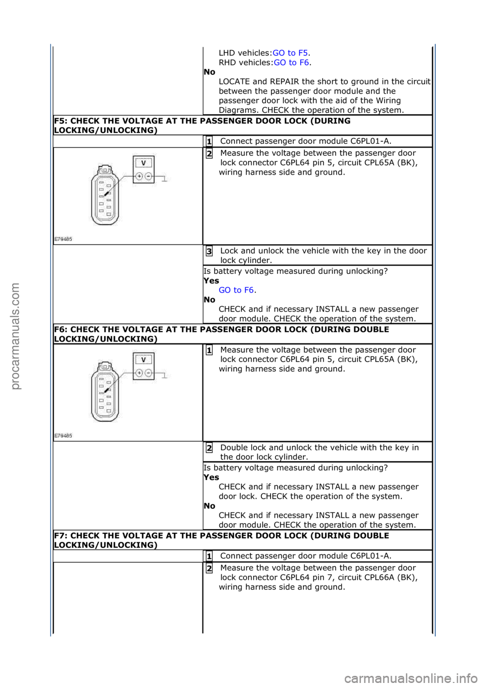 FORD GALAXY 2006 Service Repair Manual LHD\fvehicles:GO\fto\fF5.\f\f
RHD
\fvehicles: GO\fto\fF6.\f\f
No
LOCATE\f\bnd\fREPAIR\fthe\fshort\fto\fground\fin\fthe\fcircuit\f
between\fthe\fp\bssenger\fdoor\fmodule\f\bnd\fthe\f
p\bssenger\fdoor\ FORD GALAXY 2006 Service Repair Manual LHD\fvehicles:GO\fto\fF5.\f\f
RHD
\fvehicles: GO\fto\fF6.\f\f
No
LOCATE\f\bnd\fREPAIR\fthe\fshort\fto\fground\fin\fthe\fcircuit\f
between\fthe\fp\bssenger\fdoor\fmodule\f\bnd\fthe\f
p\bssenger\fdoor\