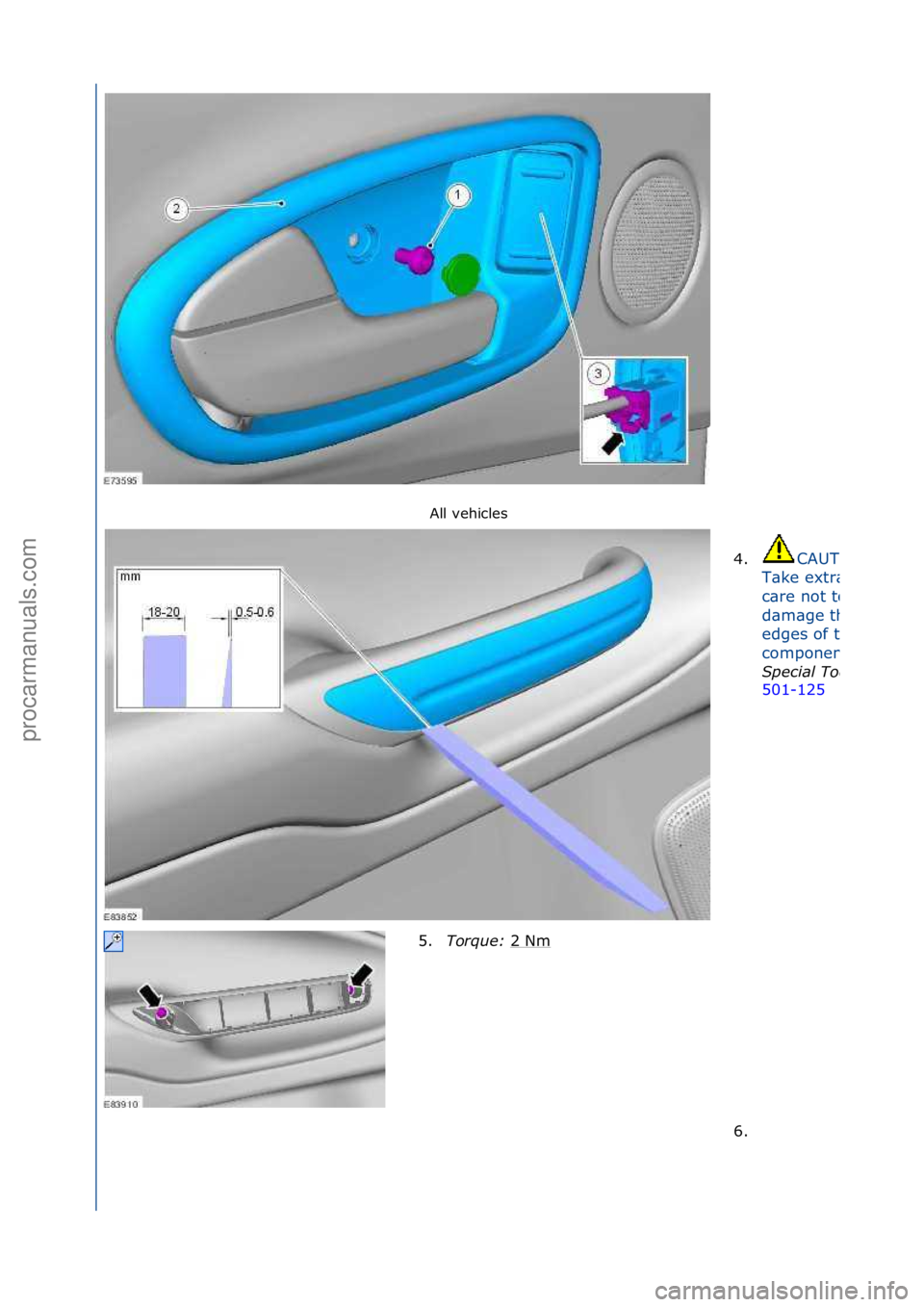 FORD GALAXY 2006  Service Repair Manual All\fvehicles\f4.
CAUTION:\f
T\bke\fextr\b\f
c\bre\fnot\fto\f
d\bm\bge\fthe\f
edges\fof\fthe\f
component.
S\fecial Tool(s): 
501-125\f
5.Torque:  2\fNm\f
6. \f
\f
\f
\f\f
Стр. 2 из 3
06.01.2013ht