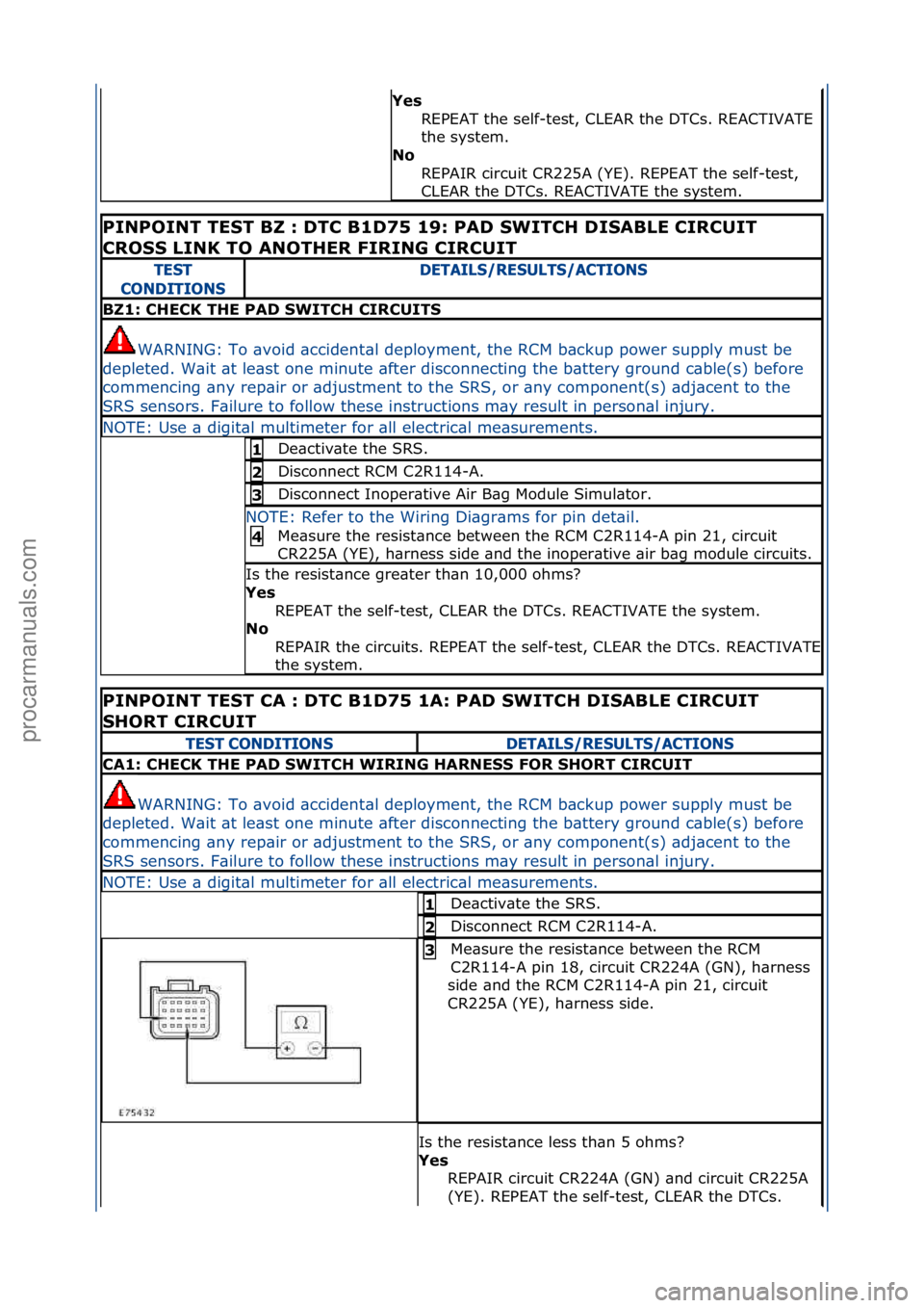 FORD GALAXY 2006 Service Repair Manual Ye\f REPEAT\fthe\fself-test,\fCLEAR\fthe\fDTCs.\fREACTIVATE\f
the\fsystem.\f\f
No
REPAIR\fcircuit\fCR225A\f(YE).\fREPEAT\fthe\fself-test,\f
CLEAR\fthe\fDTCs.\fREACTIVATE\fthe\fsystem.\f\f
PINPOINT TE FORD GALAXY 2006 Service Repair Manual Ye\f REPEAT\fthe\fself-test,\fCLEAR\fthe\fDTCs.\fREACTIVATE\f
the\fsystem.\f\f
No
REPAIR\fcircuit\fCR225A\f(YE).\fREPEAT\fthe\fself-test,\f
CLEAR\fthe\fDTCs.\fREACTIVATE\fthe\fsystem.\f\f
PINPOINT TE