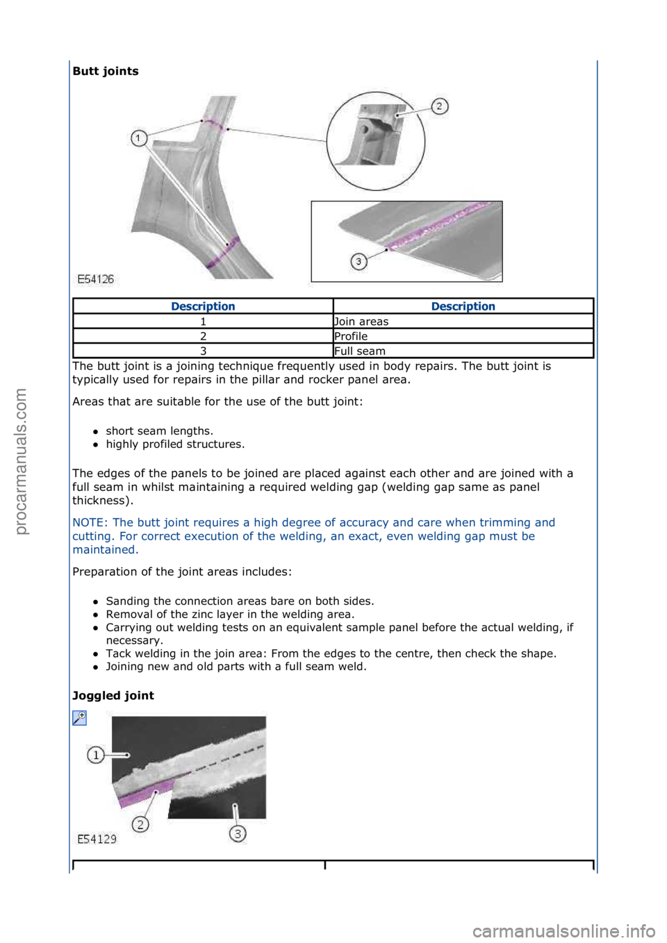 FORD GALAXY 2006  Service Repair Manual Butt joint\f\f
The\fbutt\fjoint\fis\f\b\fjoining\ftechnique\ffrequently\fused\fin\fbody\frep\birs.\fThe\fbutt\fjoint\fis\f
typic\blly\fused\ffor\frep\birs\fin\fthe\fpill\br\f\bnd\frocker\fp\bnel\f\bre