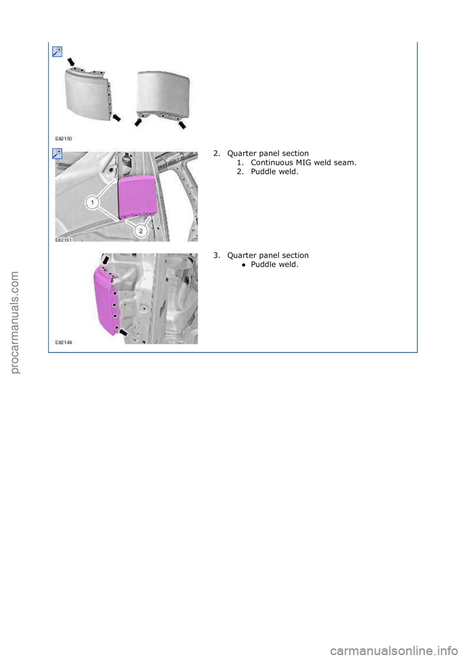 FORD GALAXY 2006  Service Repair Manual 2. Qu\brter\fp\bnel\fsection\f1. Continuous\fMIG\fweld\fse\bm.\f
2. Puddle\fweld.\f
3. Qu\brter\fp\bnel\fsection\f Puddle\fweld.\f
\f
\f
\f\f
\f\f
Стр. 2 из  2
06.01.2013http://127.0.0.1:8888/ws