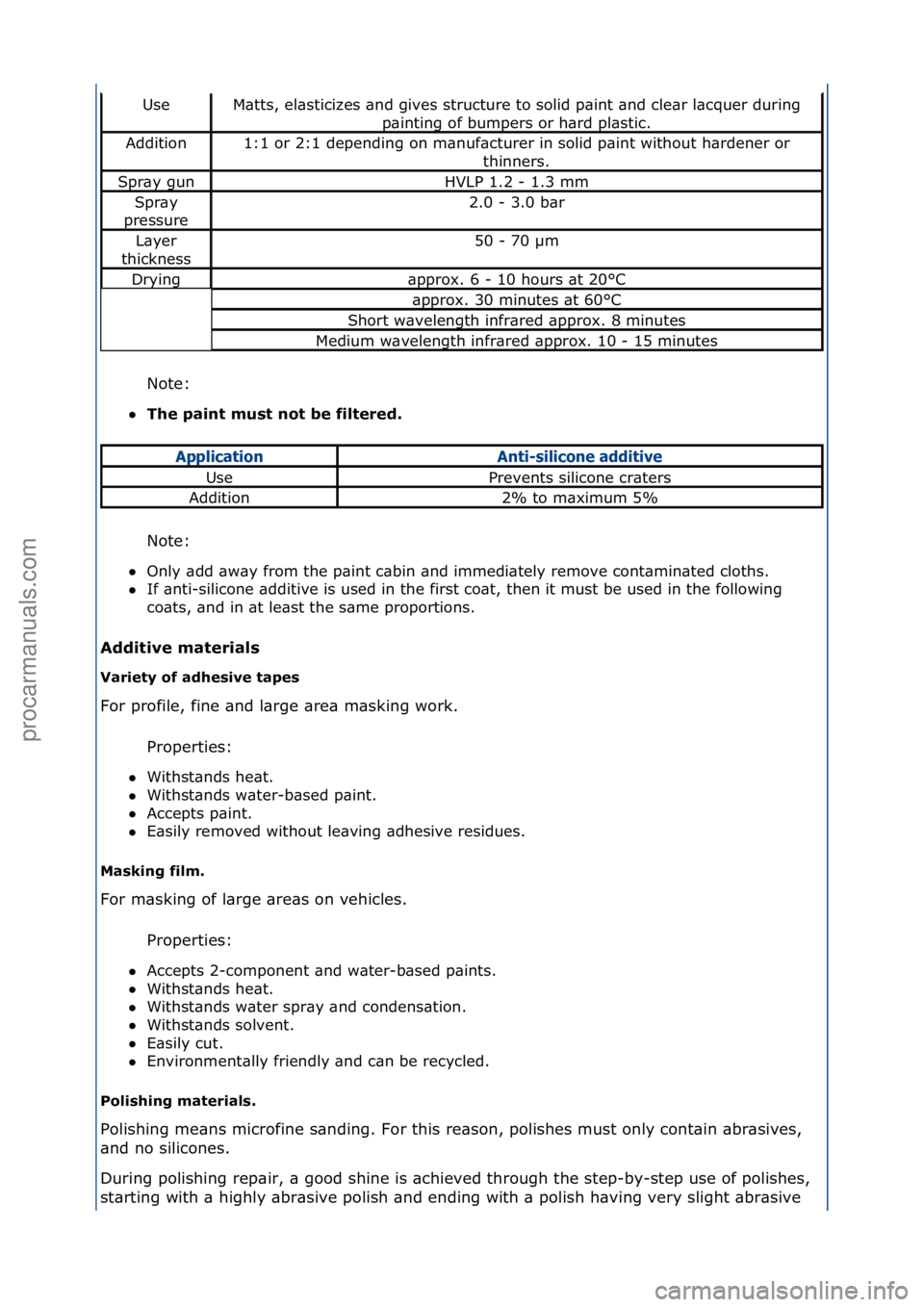 FORD GALAXY 2006  Service Repair Manual Note:\f
 The paint must not be filtered. \f
Note:\f
 Only\f\bdd\f\bw\by\ffrom\fthe\fp\bint\fc\bbin\f\bnd\fimmedi\btely\fremove\fcont\bmin\bted\fcloths.\f\f
 If\f\bnti-silicone\f\bdditive\fis\fused\
