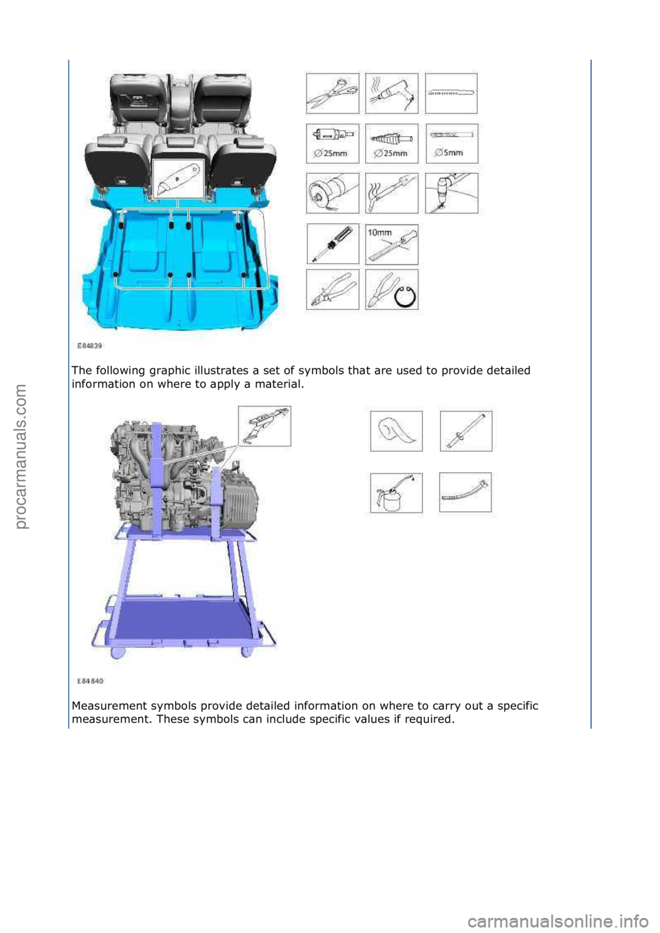 FORD GALAXY 2006  Service Repair Manual The\ffollowing\fgr\bphic\fillustr\btes\f\b\fset\fof\fsymbols\fth\bt\f\bre\fused\fto\fprovide\fdet\biled\f
inform\btion\fon\fwhere\fto\f\bpply\f\b\fm\bteri\bl.\f
Me\bsurement\fsymbols\fprovide\fdet\bil