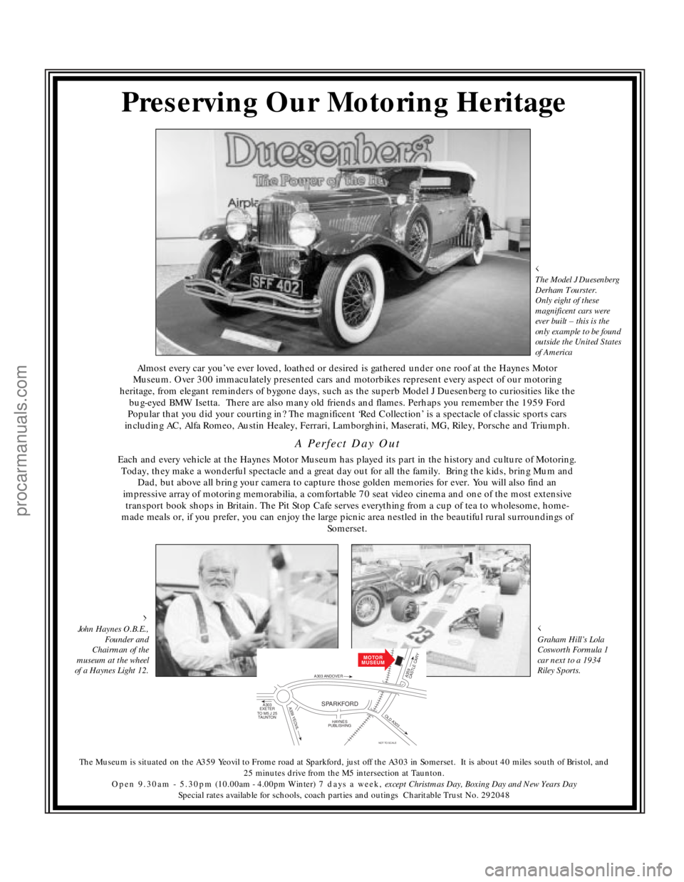 FORD GRANADA 1985  Service Repair Manual Almost every car you’ve ever loved, loathed or desired is gathered under one roof at the Haynes Motor
Museum. Over 300 immaculately presented cars and motorbikes represent every aspect of our motori