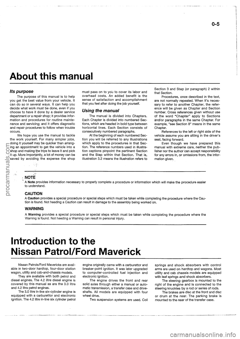 FORD MAVERICK 1988  Service Repair Manual procarmanuals.com 