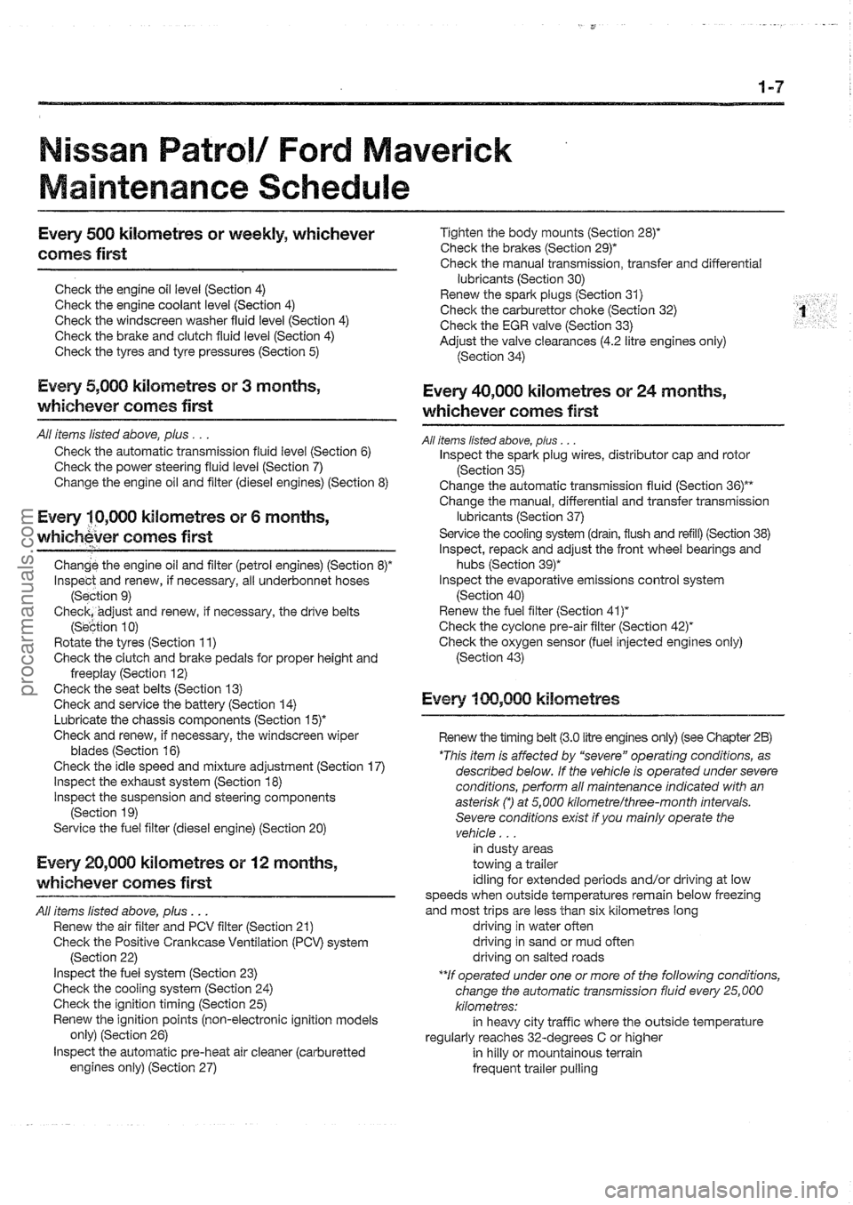 FORD MAVERICK 1988  Service Owners Guide procarmanuals.com 