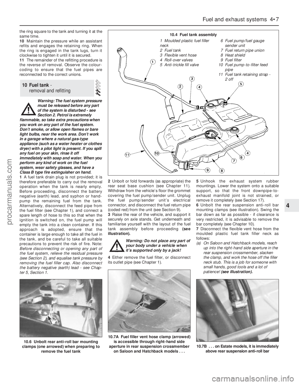 FORD MONDEO 1993 Service Repair Manual the ring square to the tank and turning it at the
same time.
10Maintain the pressure while an assistant
refits and engages the retaining ring. When
the ring is engaged in the tank lugs, turn it
clockw FORD MONDEO 1993 Service Repair Manual the ring square to the tank and turning it at the
same time.
10Maintain the pressure while an assistant
refits and engages the retaining ring. When
the ring is engaged in the tank lugs, turn it
clockw