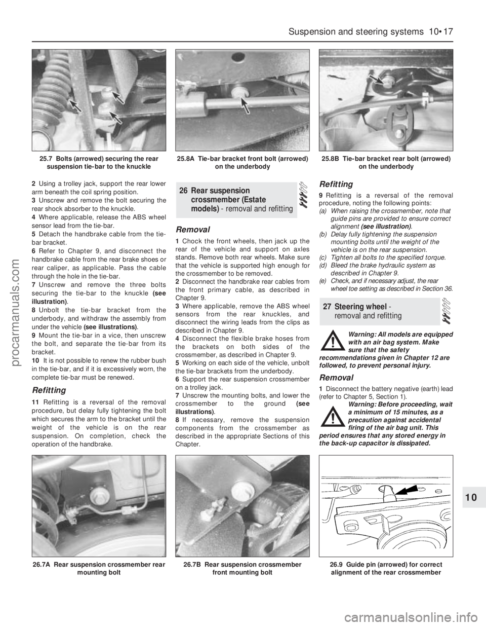 FORD MONDEO 1993 Service Repair Manual 2Using a trolley jack, support the rear lower
arm beneath the coil spring position.
3Unscrew and remove the bolt securing the
rear shock absorber to the knuckle.
4Where applicable, release the ABS whe FORD MONDEO 1993 Service Repair Manual 2Using a trolley jack, support the rear lower
arm beneath the coil spring position.
3Unscrew and remove the bolt securing the
rear shock absorber to the knuckle.
4Where applicable, release the ABS whe