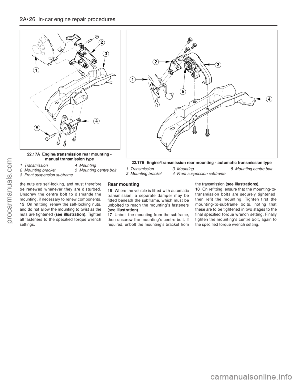 FORD MONDEO 1993 Service Manual PDF the nuts are self-locking, and must therefore
be renewed whenever they are disturbed.
Unscrew the centre bolt to dismantle the
mounting, if necessary to renew components.
15On refitting, renew the sel FORD MONDEO 1993 Service Manual PDF the nuts are self-locking, and must therefore
be renewed whenever they are disturbed.
Unscrew the centre bolt to dismantle the
mounting, if necessary to renew components.
15On refitting, renew the sel